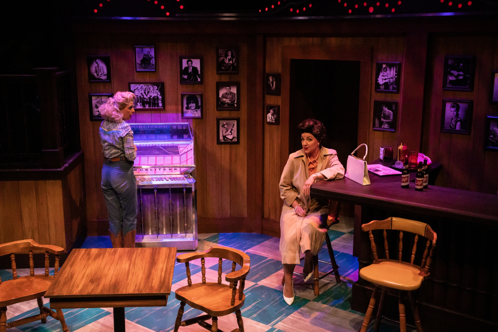 Cassie Chilton as Patsy Cline and Katie McFadzen as Louise.