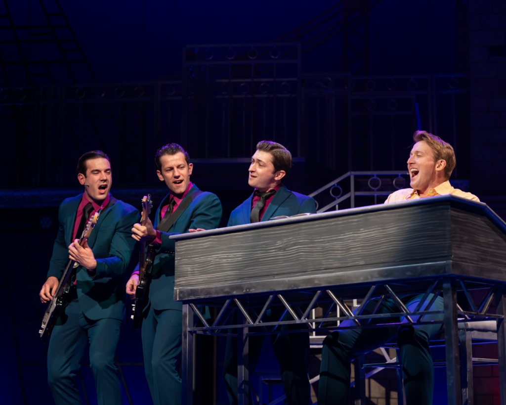 13 Noah Archibald as Nick Massi Justin Wolfe Smith as Tommy DeVito Noah Cornwell as Frankie Valli and Daxton Bloomquist as Bob Gaudio