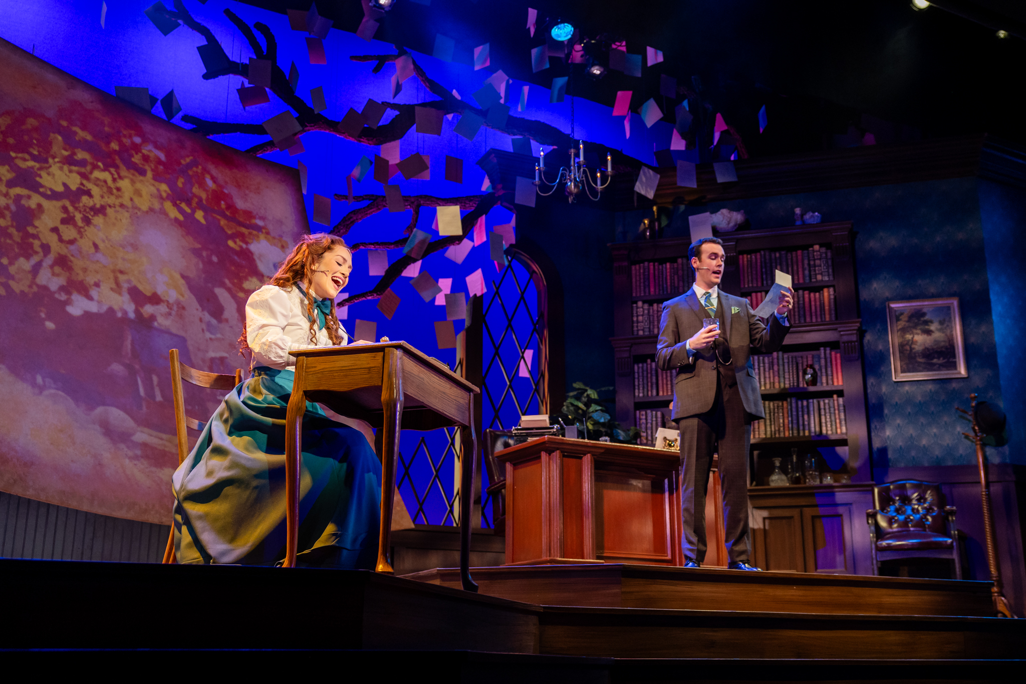 Carmiña Monserrat* as Jerusha and Liam Boyd* as Jervis. (Photo by Brennen Russell)