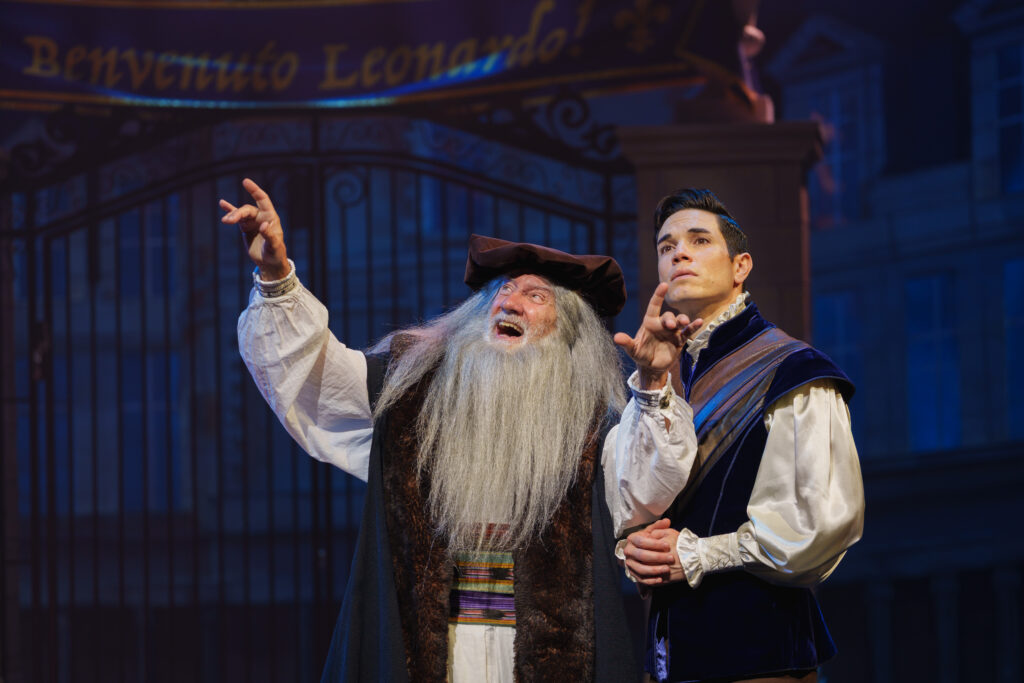David Garrison as Leonardo da Vinci and Jason Gotay as Prince Henry photo by Bailey Crawford